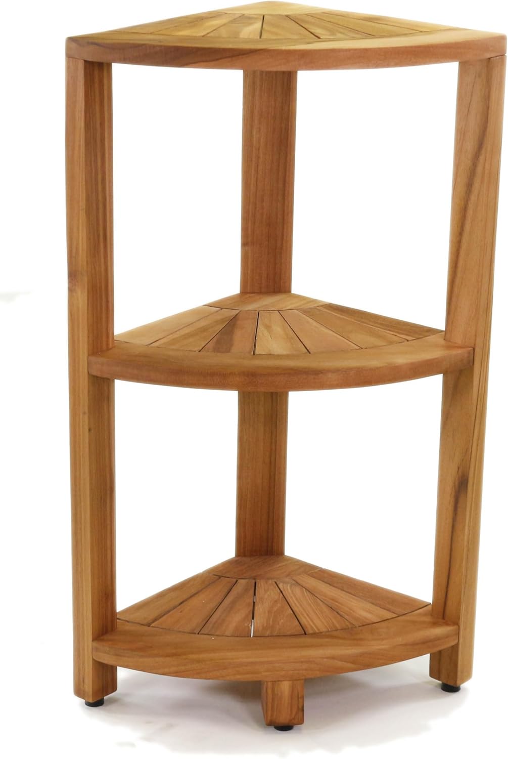 AquaTeak Kai™ Petite - Teak Corner Shower Storage Stand